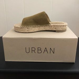 Urban Outfitters Mimi Espadrilles in Olive Suede